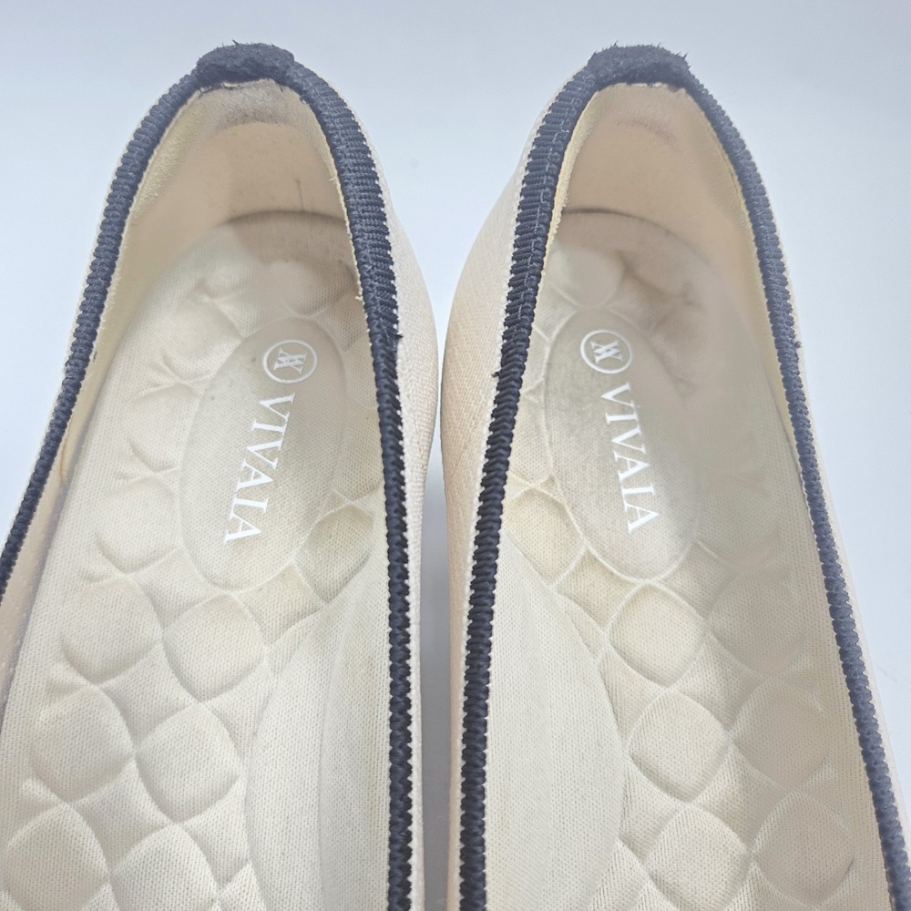 Vivaia Chunky Heel Shoes Women's 9 US Tracy Pro Almond Black Knit Point Toe - Picture 5 of 13